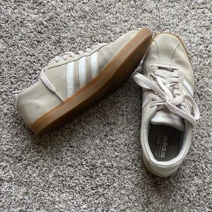 Cream Colored Adidas Sneakers